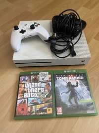 Xbox one s 2 pady 4 gry (gta v FIFA21 Forza Tomb raider)