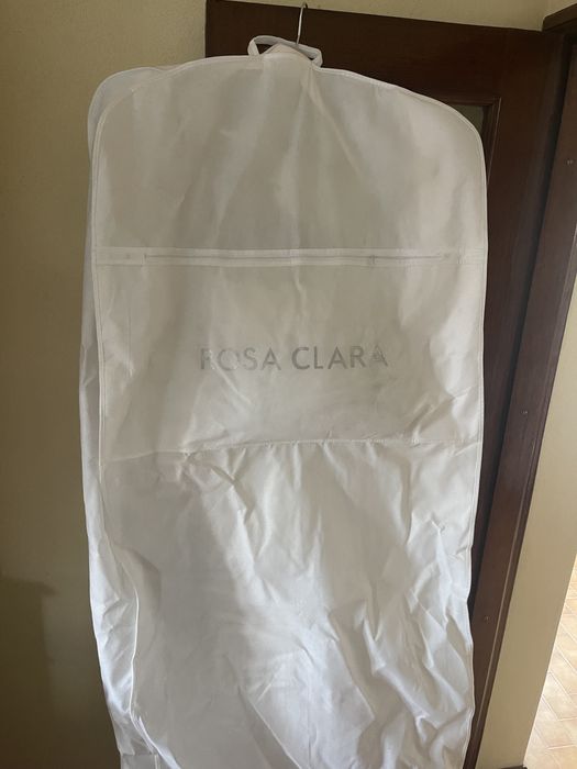 Vestido+ Veu + cauda de noiva Rosa Clará