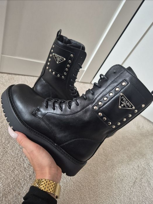 Botki trapery wokery czarne Prada  36, 39 40 41