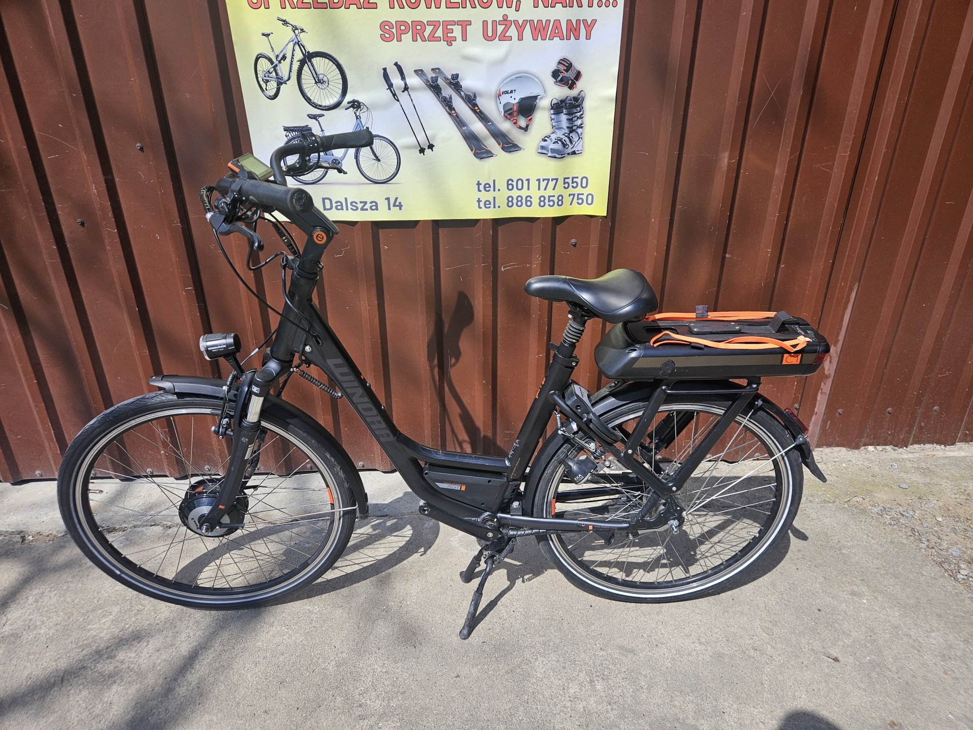 Rower elektryczny miejski damka winora aluminowy 1400km