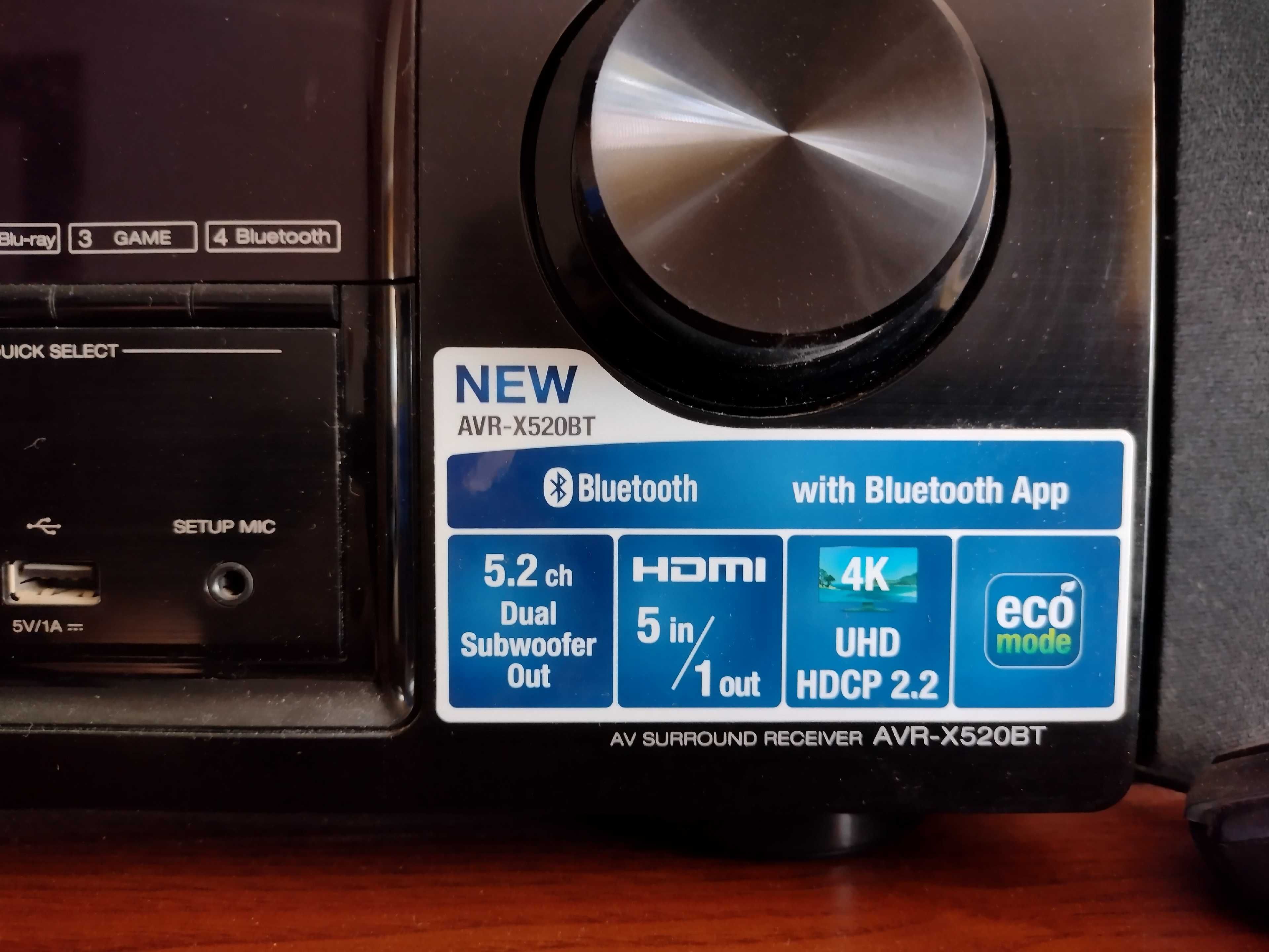 Amplituner Denon AVR-X520BT 4K BDB Stan