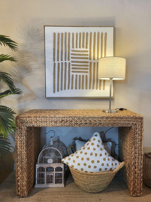 aparador, consola, mesa, rattan, palhinha, verga, rustico