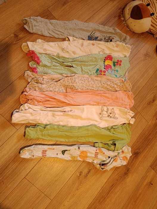 Śpiochy pajace piżamki dla dziewczynki rozmiar 80