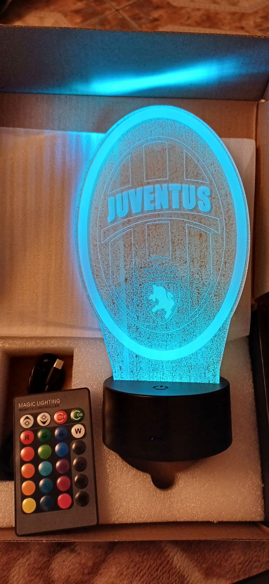 Lampka nocna  3D JUVENTUS pilot
