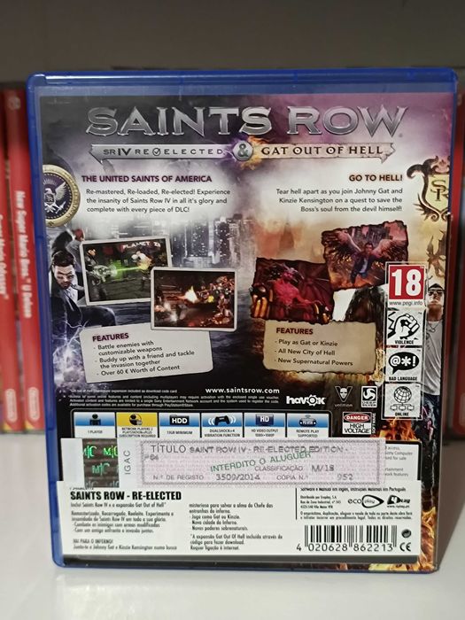 PS4 Jogos Mafia III e Saints Row IV Re-Elected
