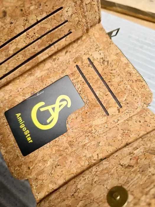 Modny korkowy portfel damski pojemny HIT nowy