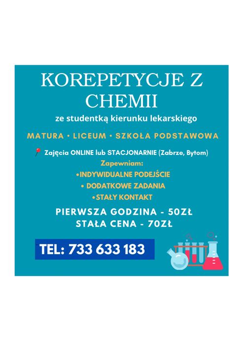 Korepetycje CHEMIA