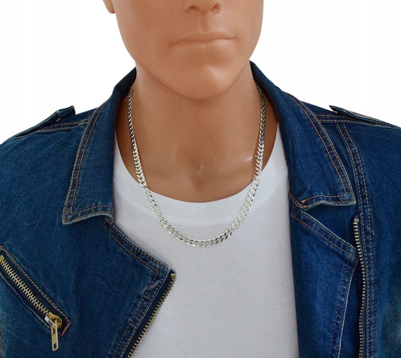 Łańcuszek Srebrny Pancerka Pełna 6,50 mm Grawer Gratis