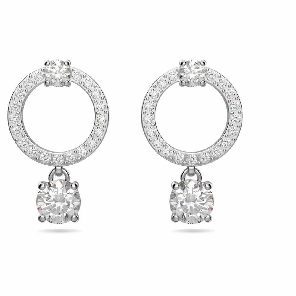 Kolczyki Swarovski - Attract Circle, Silver