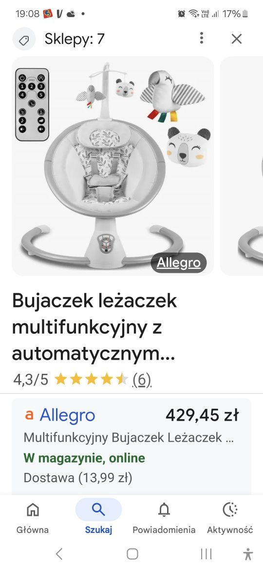 Elektryczny bujaczek ricokids