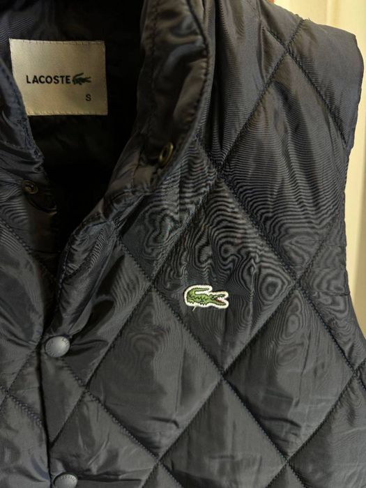 MEGA SALE -50% Женская жилетка LACOSTE синяя безрукавка осень s-xxl