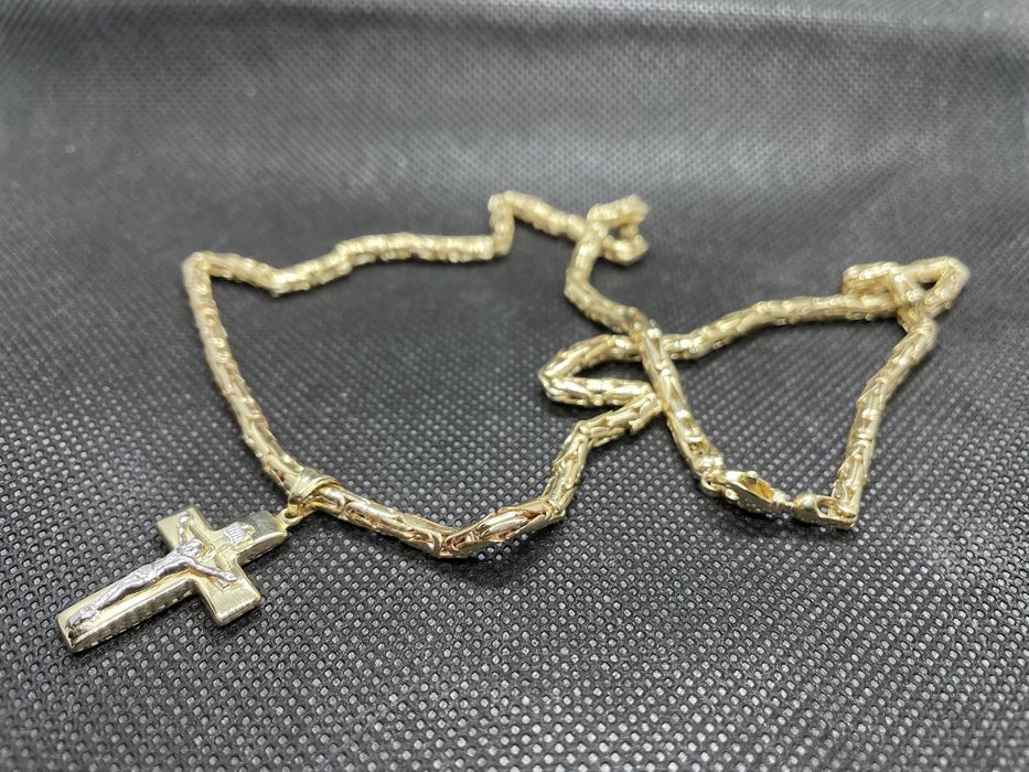 Złoty łańcuszek 14k pr.585 36g splot królewski bizantyjski SUPER CENA