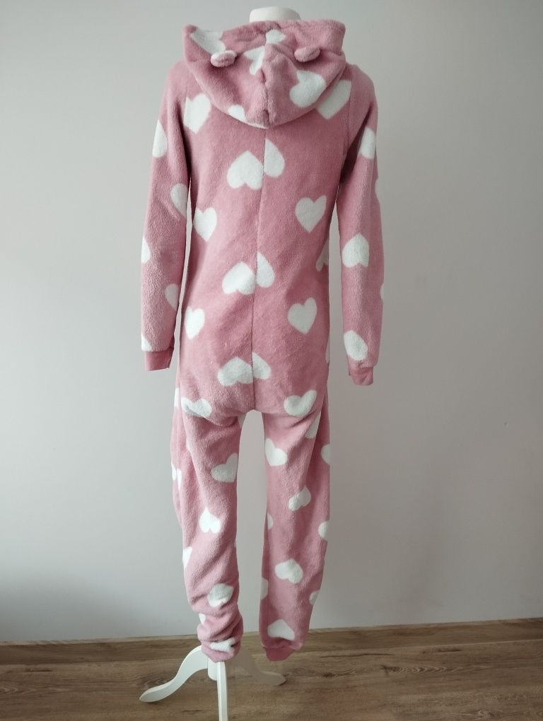 Ciepła jednoczęściowa różowa piżama kigurumi Janina S