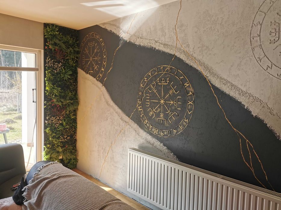 Dekoracje ścian beton architektoniczny tynki dekoracyjne malowanie