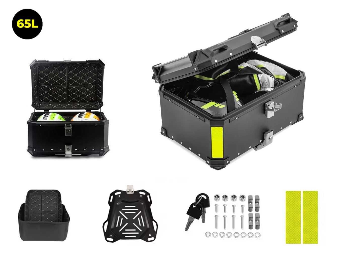 TOP CASE completas em alumínio preto e cinzento **NOVAS**