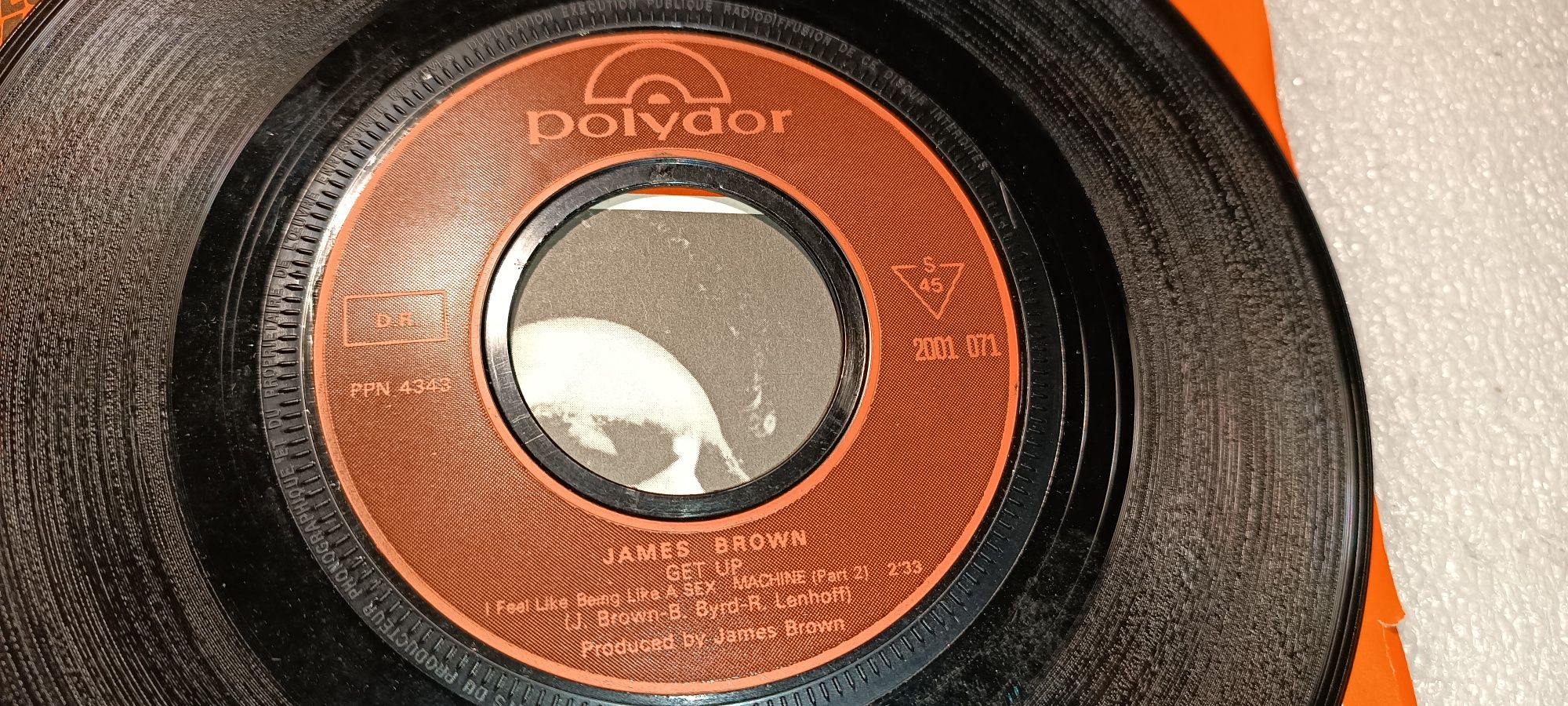 Antigo e raro vinil single James Brown – Sex Machine