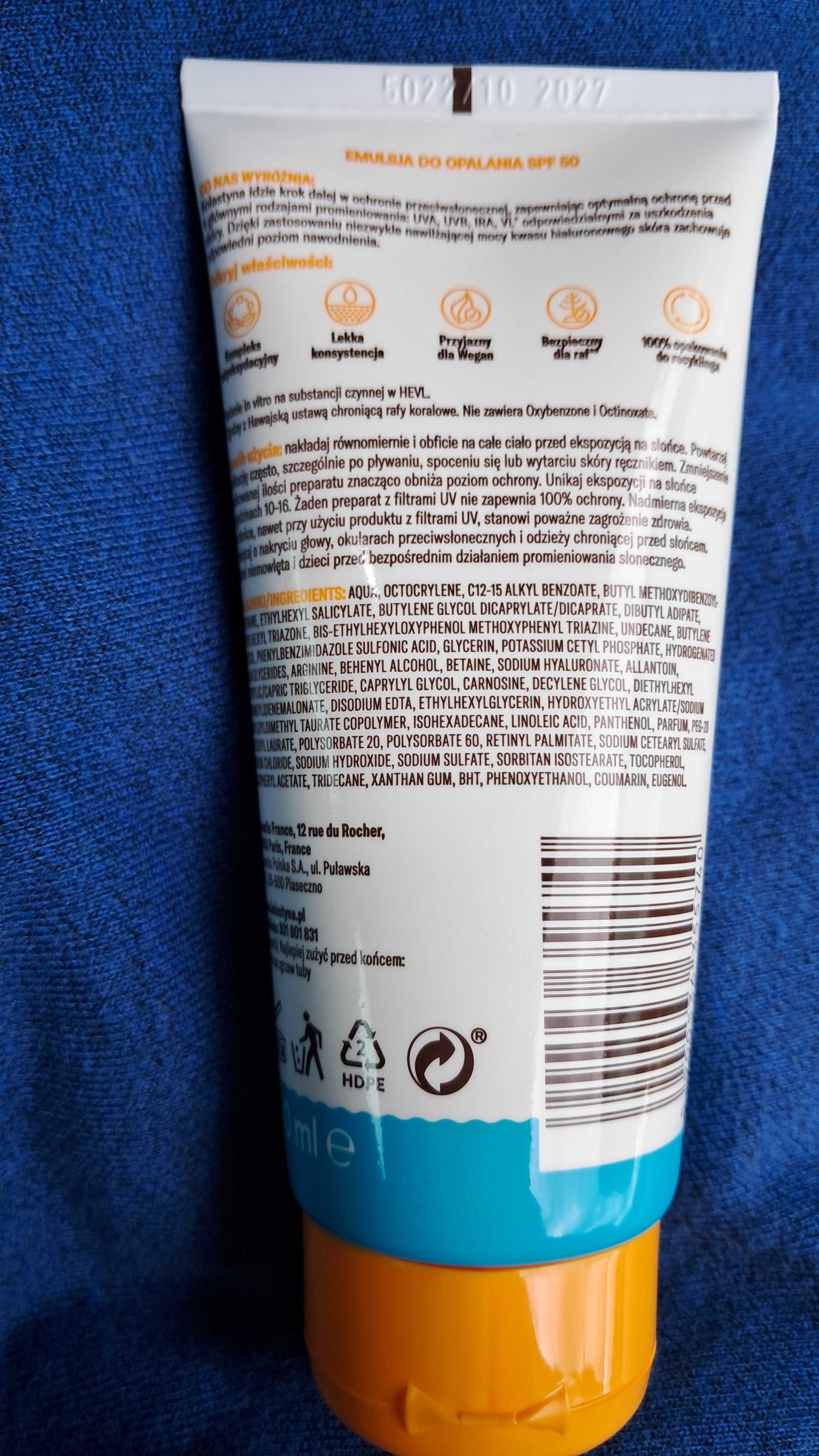 Emulsja do opalania Kolastyna SPF50, 150 ml NOWE