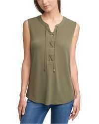 Calvin Klein CK koszulka bluzka khaki top xs 34