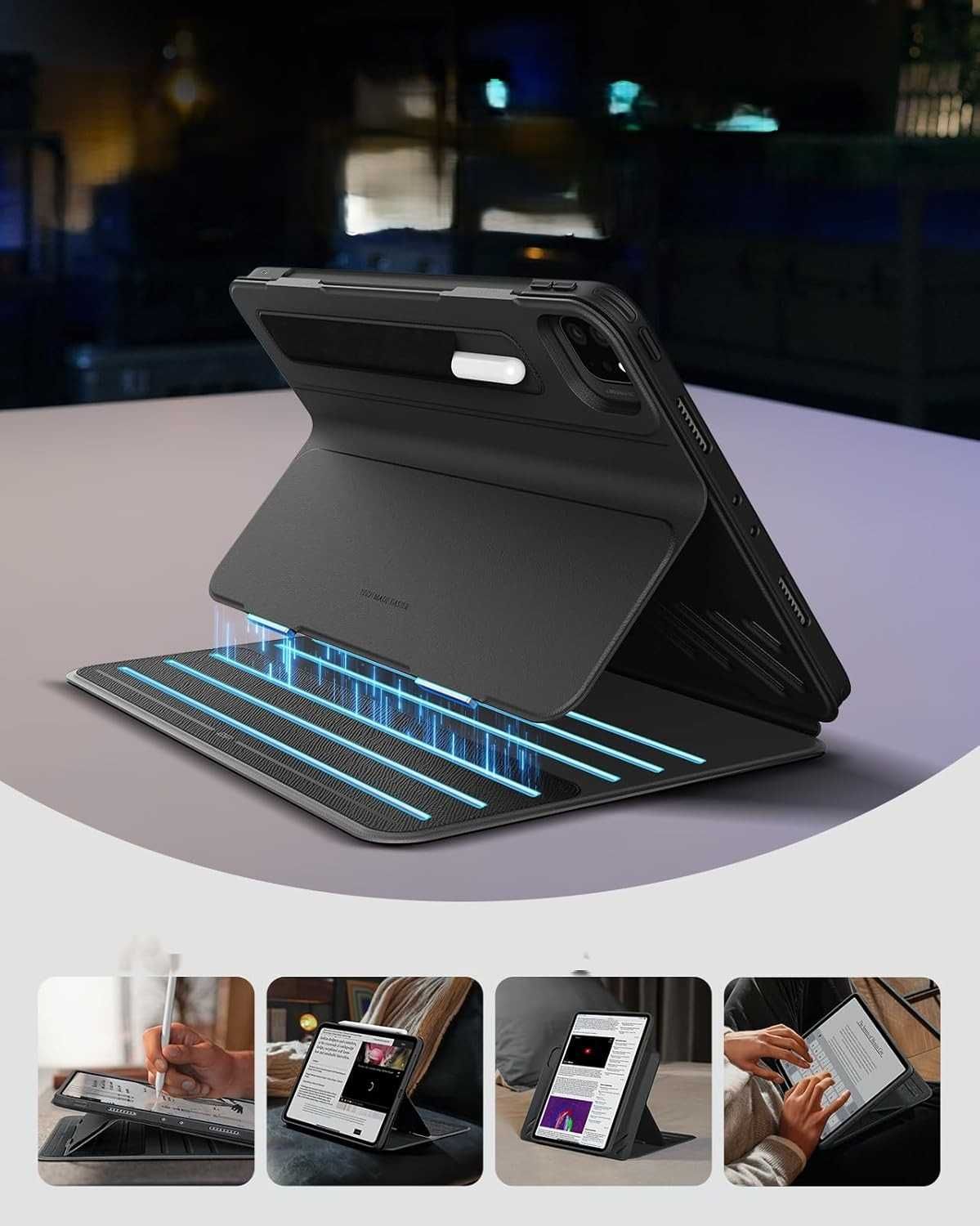 ESR Etui iPad Pro 11" 2018–2022, magnetyczne, regulowany stojak