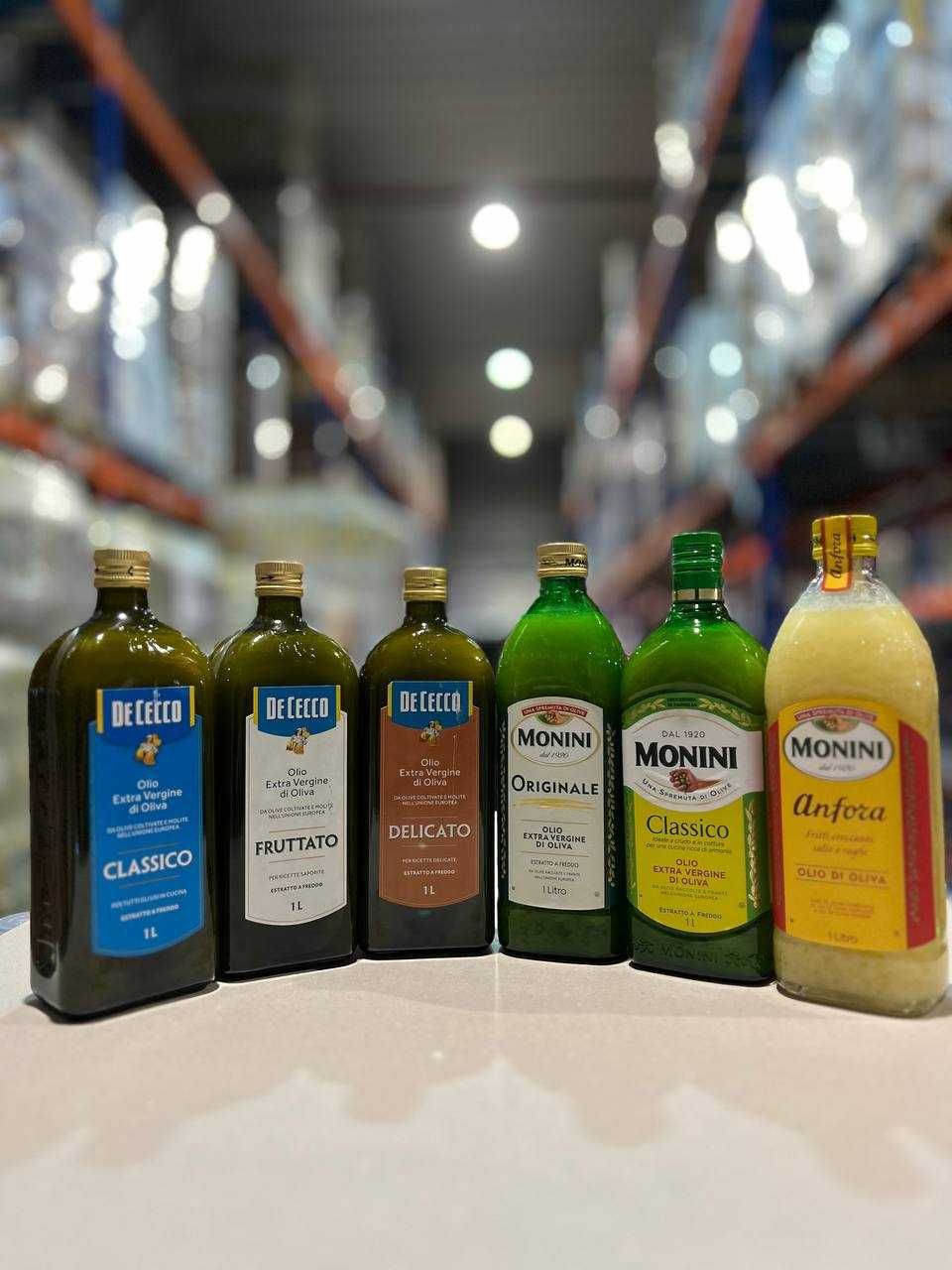 Оливкова олія Monini та De Cecco в асортименті.Гурт.