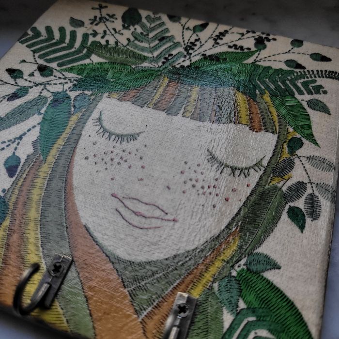 Wieszak na klucze ręcznie robiony w technice decoupage