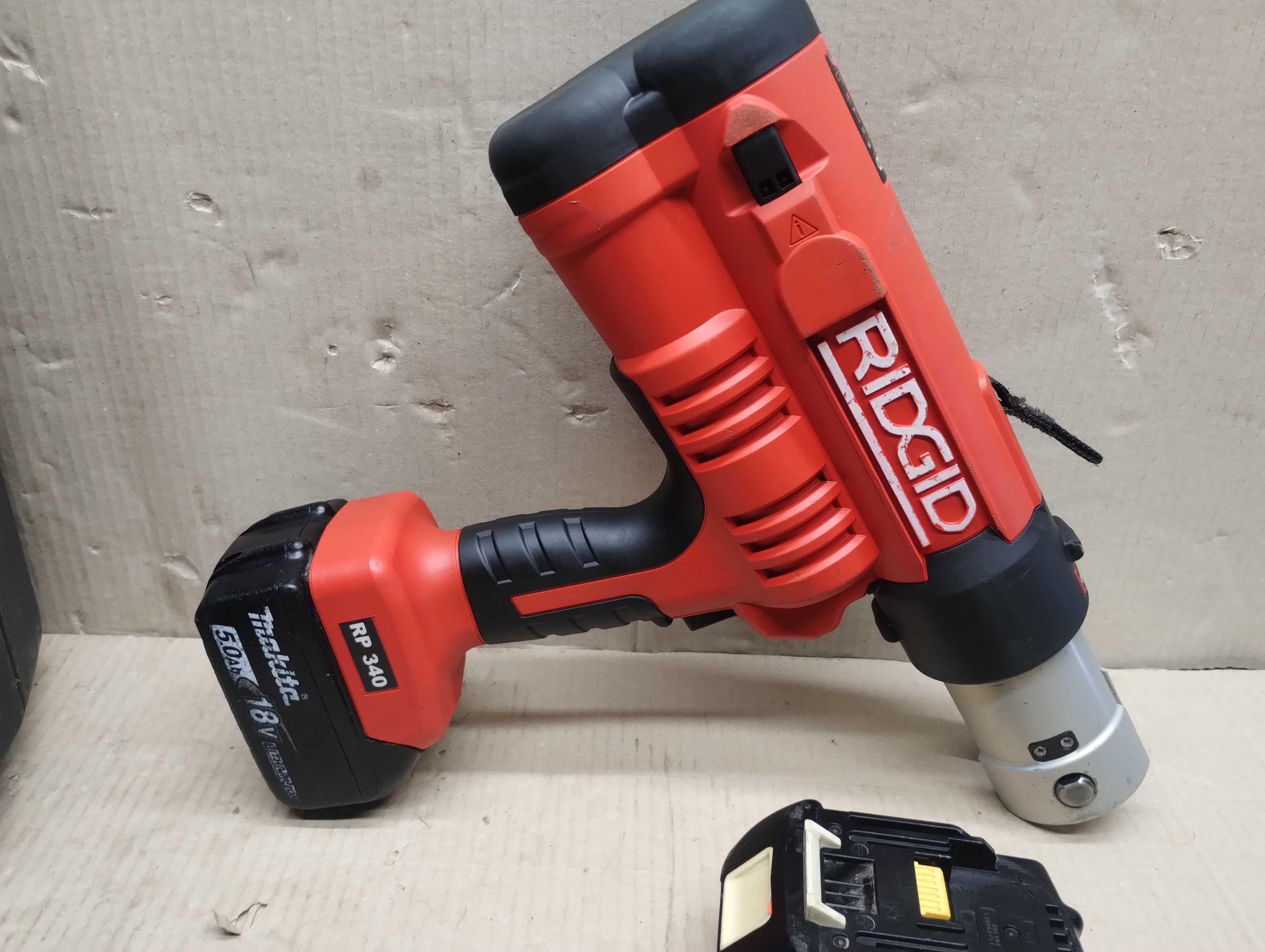 Ridgid RP 340 Zaciskarka Prasa Akumulatorowa szczęki V 12-28 2 baterie
