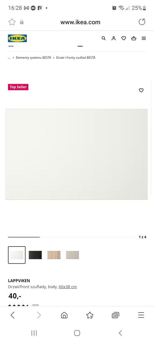 Fronty Ikea besta biały 60x38 cena za 2 sztuki