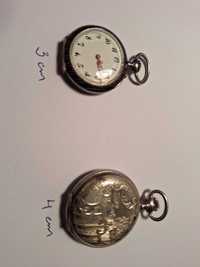 2 Relógios de Senhora Antigos em Caixas de Prata 1 Sabonete
