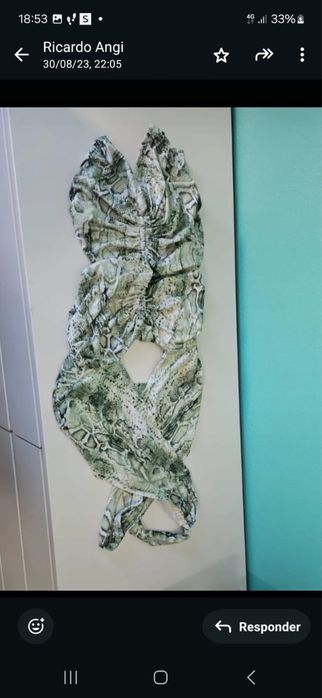 Vestido verde de licra L