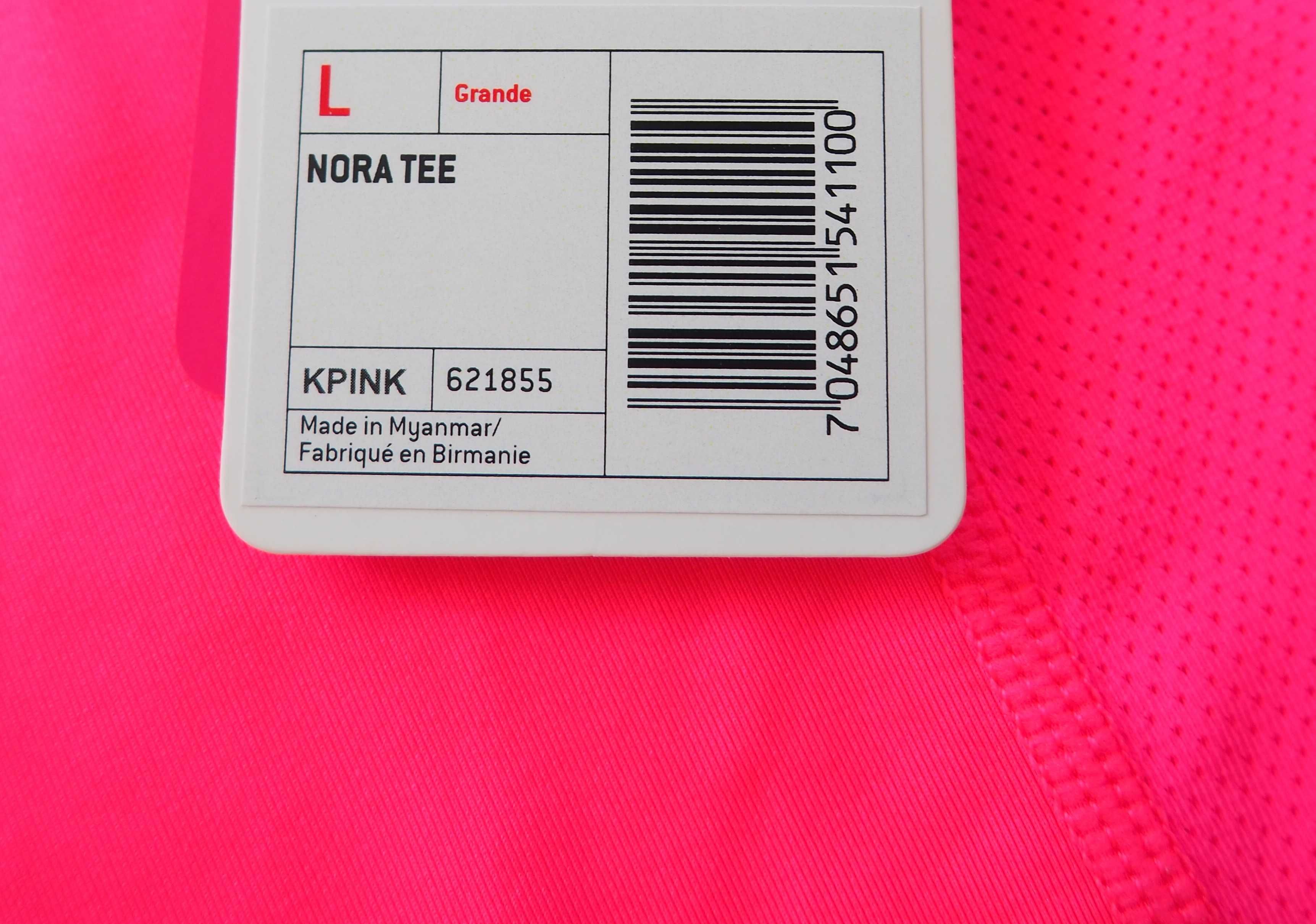 KARI TRAA_NORA TEE_t-shirt sportowy_neon pink_L