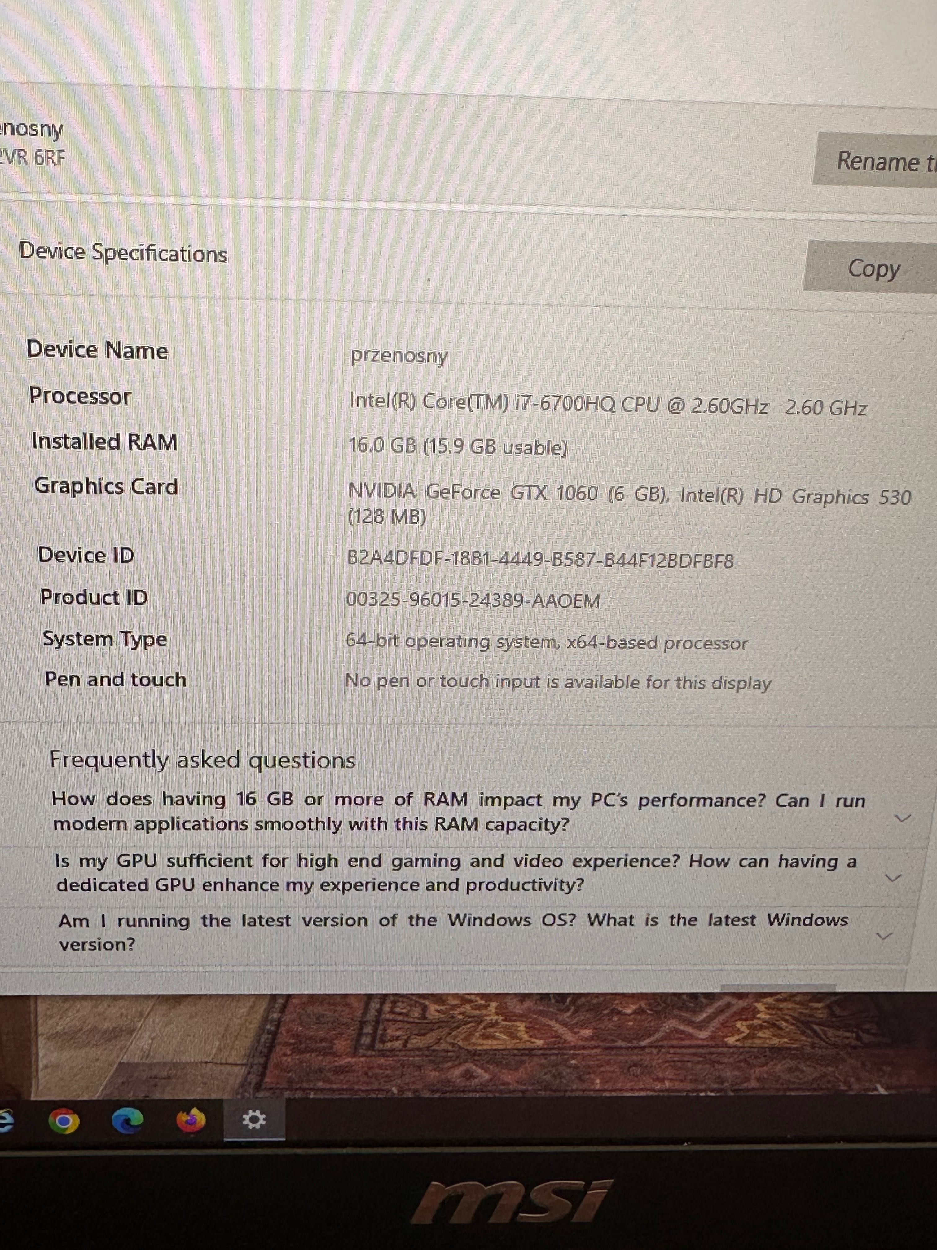 Laptop Gamingowy. MSI 17.3" GE72VR Apache Pro-009 Intel Core i7