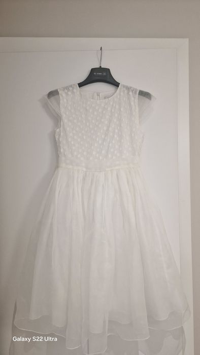Biała sukienka ślub komunia Coccodrillo rozm.152