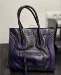 фиалетовая сумка Celine Luggage