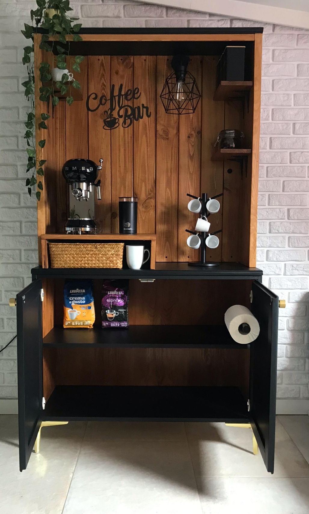 Nowoczesny Caffee Bar  - mebel na ekspres do kawy + gratis