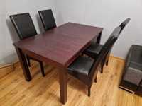 Duży stół obiadowy i 4 krzesła