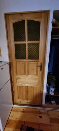Drzwi sosnowe łazienkowe