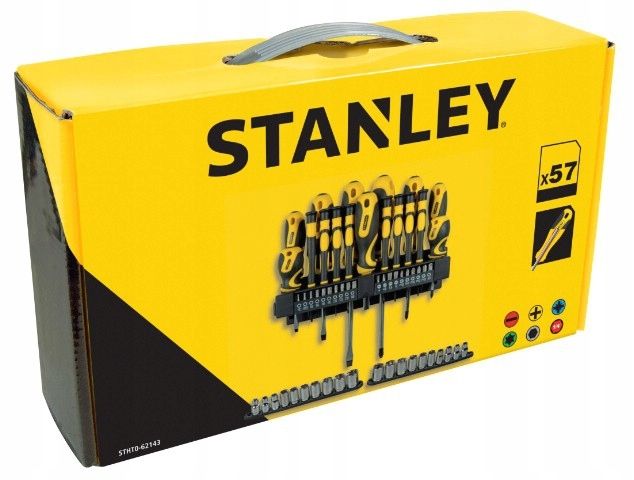 Stanley Zestaw Wkrętaki Bity Końcówki Stanley 57 Elem Śrubokręty 62-14