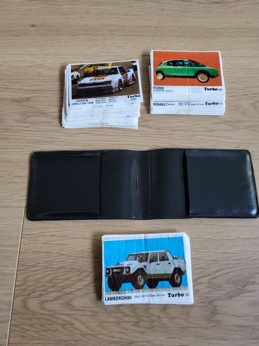 Kolekcja obrazki auta motocykle z gumy do żucia Turbo lata 80 i 90 te