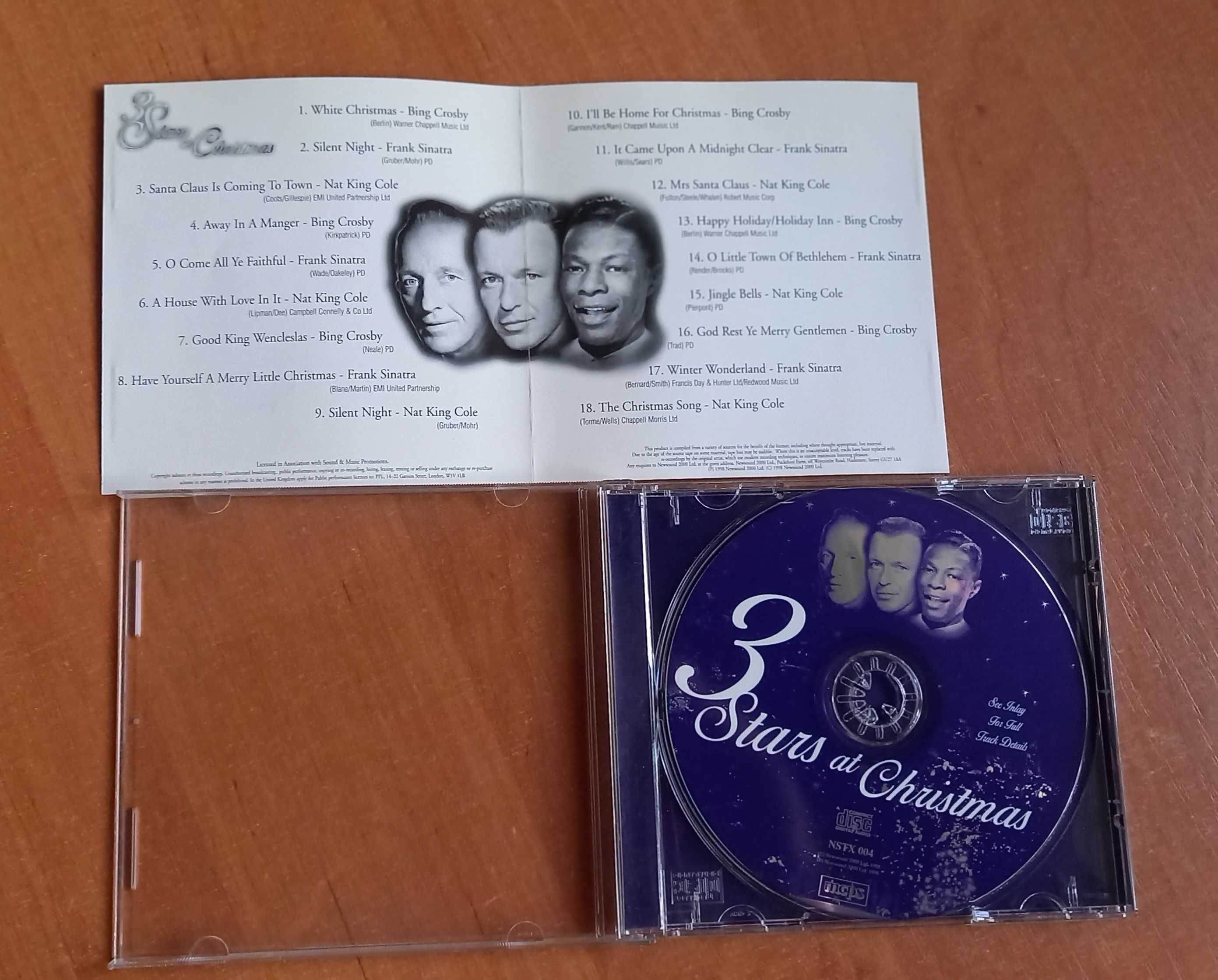 zestaw 4 CD : jazz i kolędy Bing Crosby, F. Sinatra, Nat King Cole
