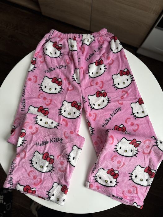 Теплі мʼякі плюшеві піжамні штані hello kitty s-xl