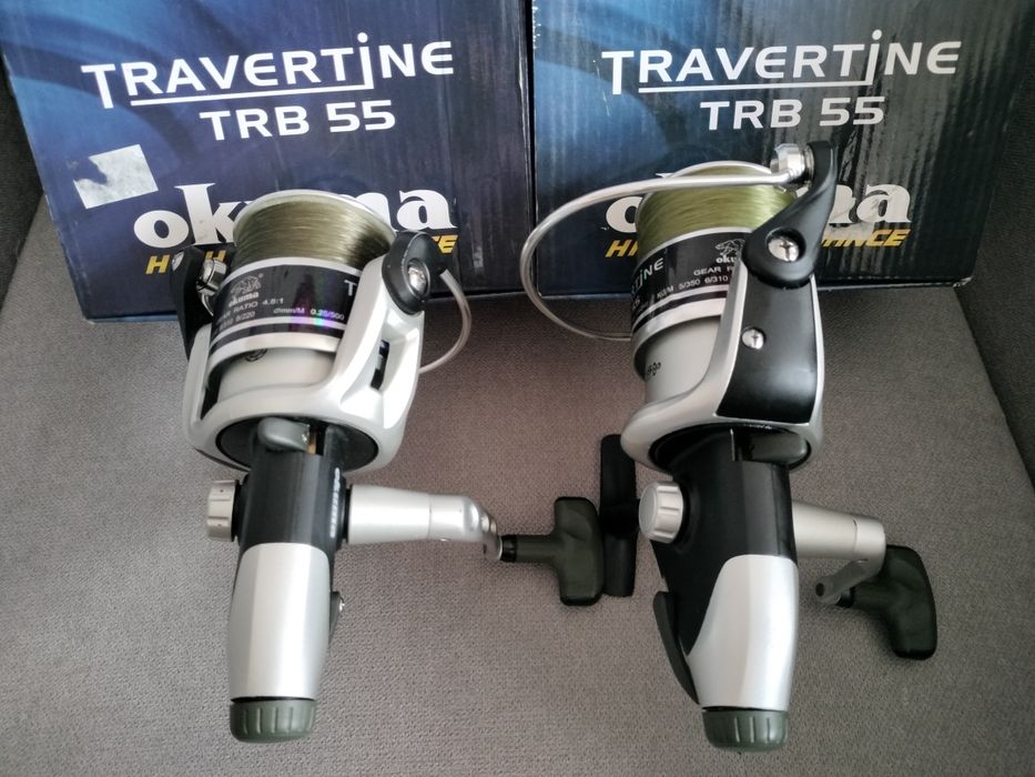 2x Okuma Travertine trb 55 kołowroteki z wolnym biegiem