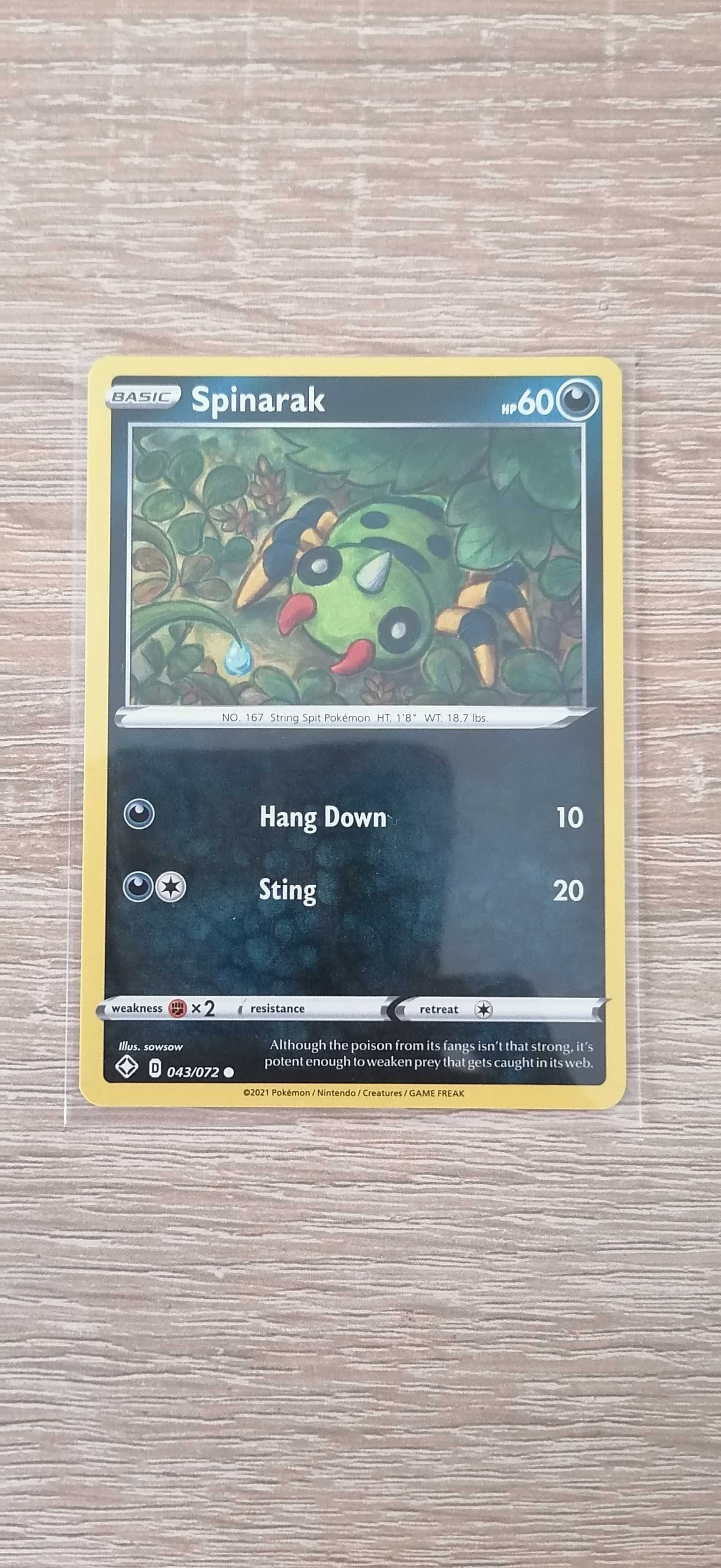 Pokemon Spinarak 43/72 Shining Fates Non-Holo