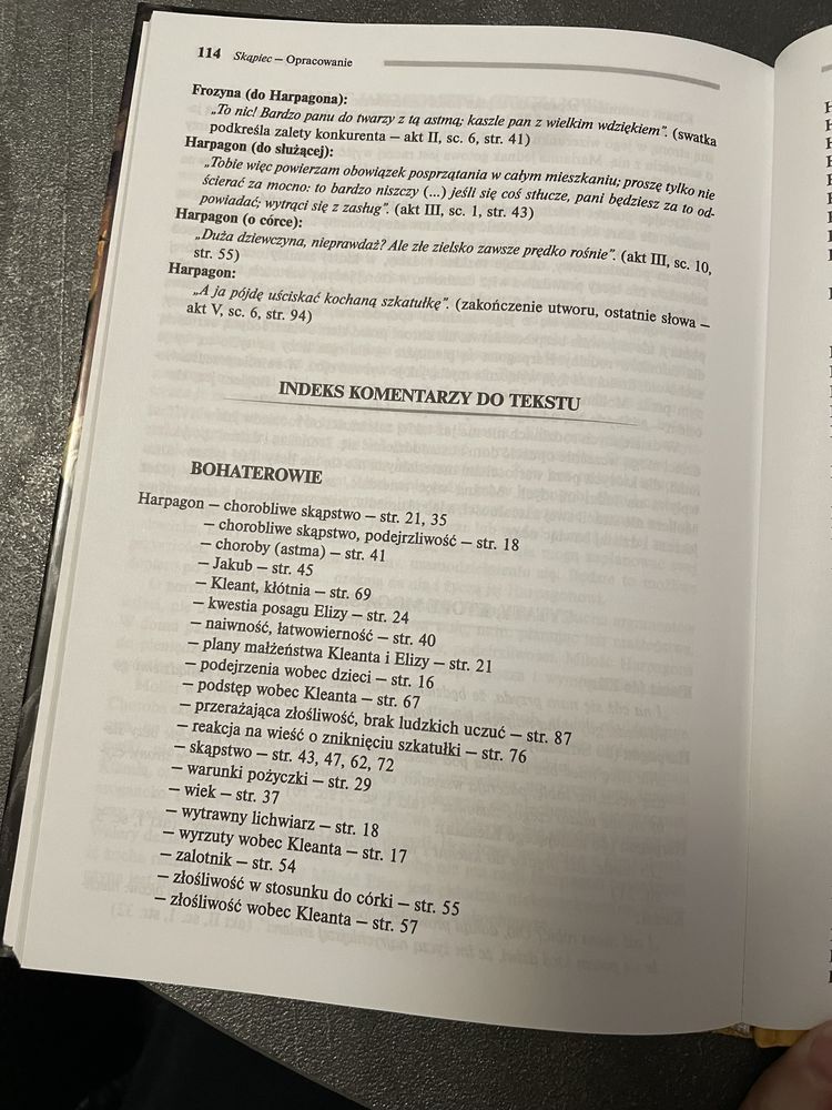 "Skąpiec" Molier / z opracowaniem