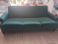Sofa rozkładana w kolorze zielonym