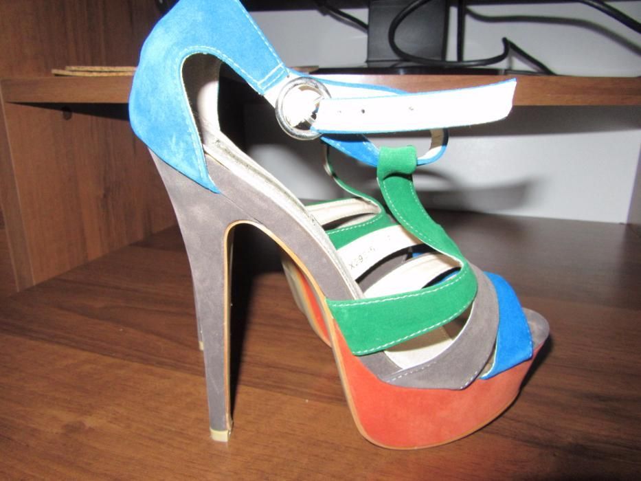buty, sandały, kolorowe, r. 38
