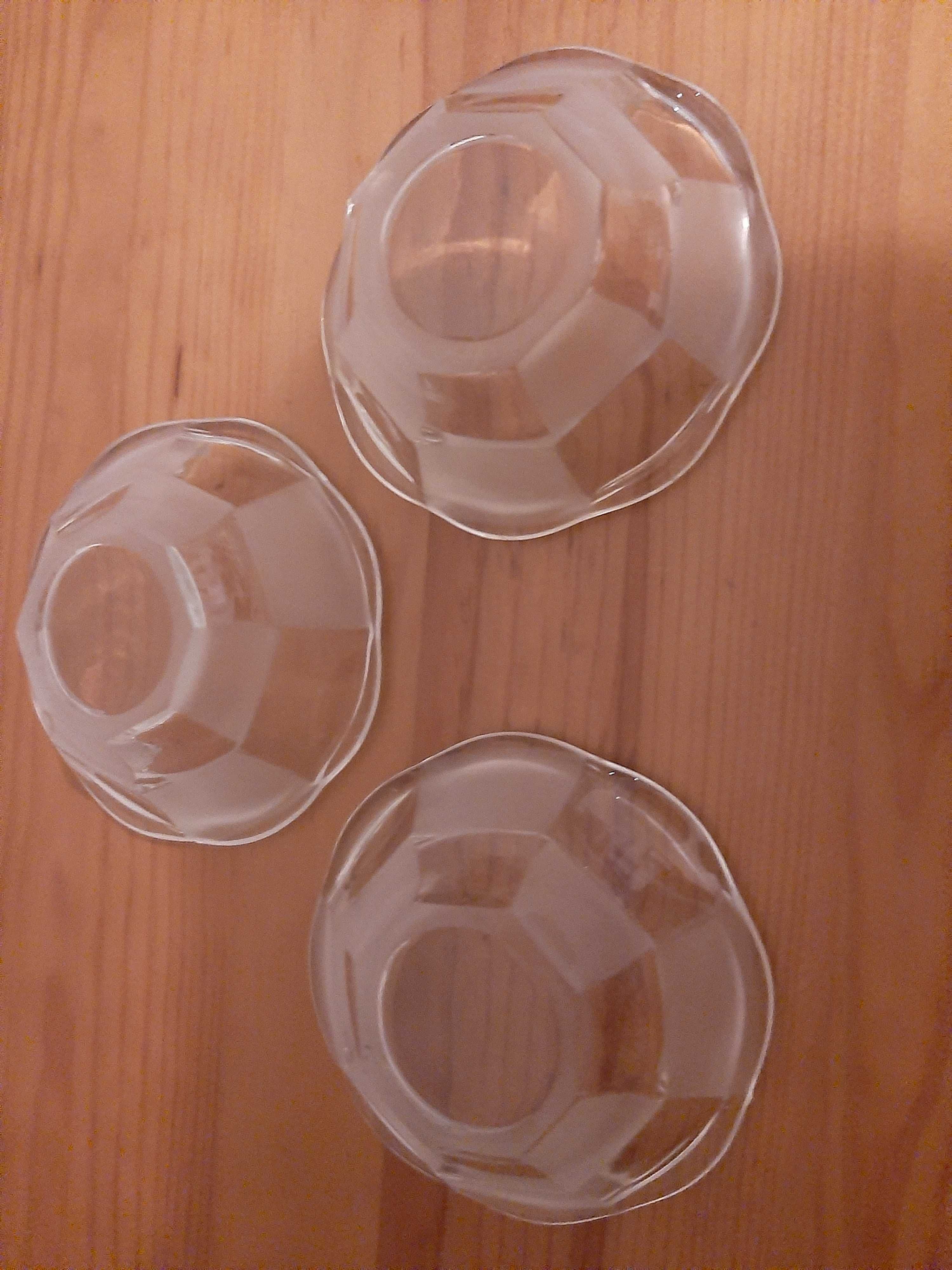 Saladeira em vidro com 3 taças anos 60