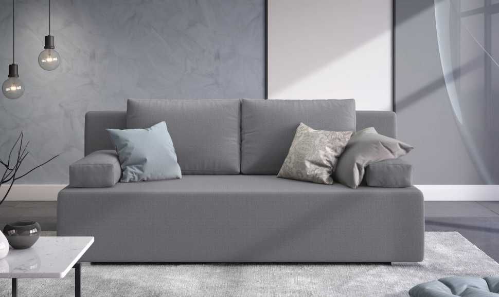 Kanapa,sofa tapicerowana z funkcja spania, pojemnik, sprężyny