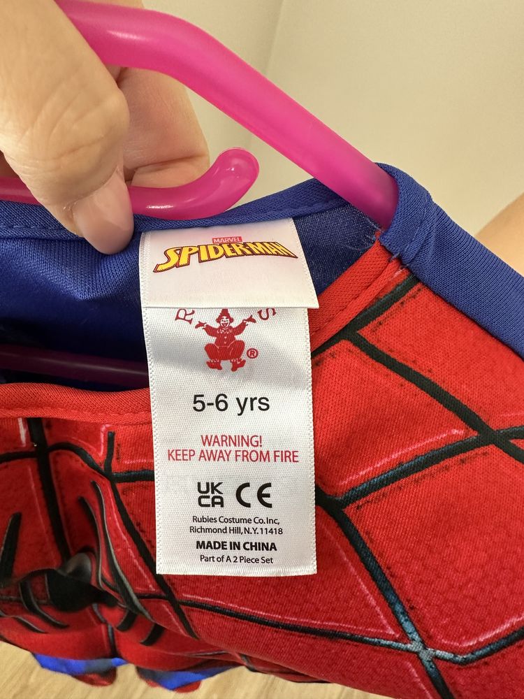 Strój przebranie na bal przebierańców spiderman 110-116 cm rubies