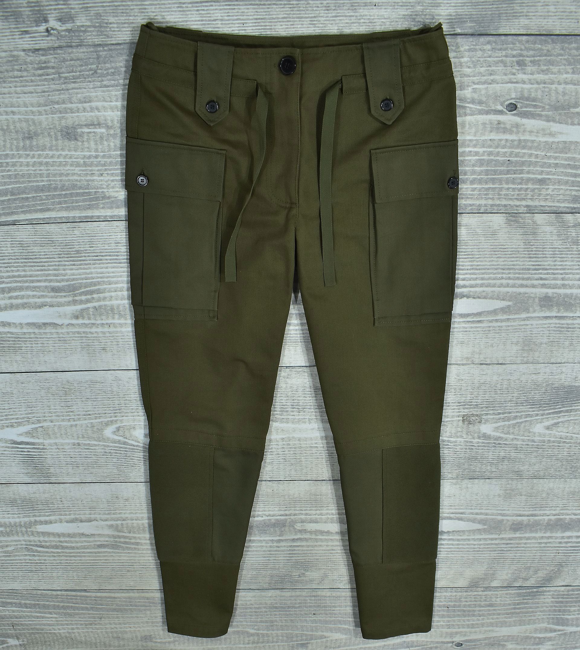 Alexander Mcqueen Spodnie Damskie Cargo Wełniane Panele 40