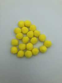 Pomponiki żółte 1,50 cm zestaw 20 szt.